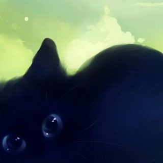 Gato negro Fondo de Pantalla de iPhoneSE / iPhone5s / 5c / 5
