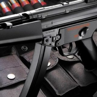 Máquina guay negro pistola Fondo de pantalla iPhone SE / iPhone5s / 5c / 5
