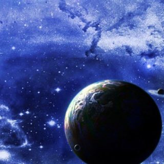 Tierra y del Espacio azul Fondo de Pantalla de iPhoneSE / iPhone5s / 5c / 5