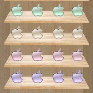 estante de las manzanas Fondo de pantalla iPhone SE / iPhone5s / 5c / 5