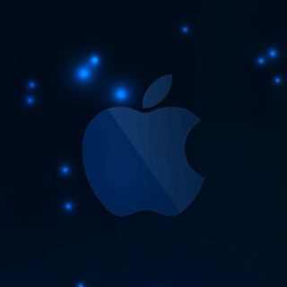 manzana logotipo azul Fondo de Pantalla de iPhoneSE / iPhone5s / 5c / 5