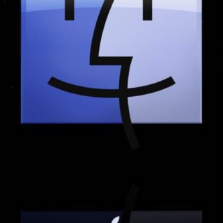 manzana logotipo azul Fondo de pantalla iPhone SE / iPhone5s / 5c / 5