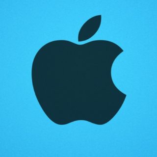 manzana logotipo azul Fondo de pantalla iPhone SE / iPhone5s / 5c / 5