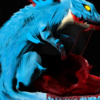 Carácter azul del dragón Fondo de pantalla iPhone SE / iPhone5s / 5c / 5