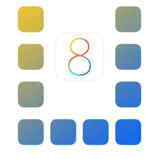 Estantería de manzana azul guay de color amarillento Fondo de pantalla iPhone SE / iPhone5s / 5c / 5