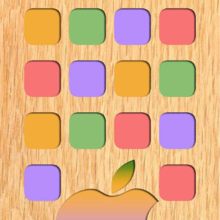 Estantería de color manzana de grano Fondo de pantalla iPhone SE / iPhone5s / 5c / 5
