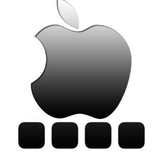 Estantería de manzana ceniza negro guay Fondo de Pantalla de iPhoneSE / iPhone5s / 5c / 5