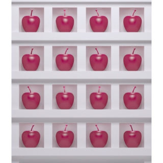 Estante manzana rojo y blanca Fondo de Pantalla de iPhoneSE / iPhone5s / 5c / 5
