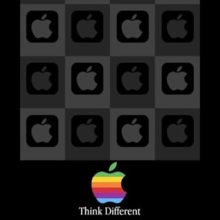negro estante manzana Fondo de pantalla iPhone SE / iPhone5s / 5c / 5