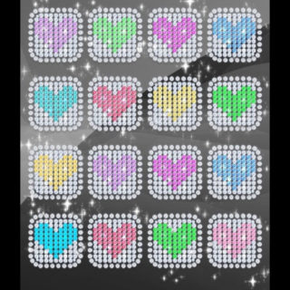 Lindo del corazón negro colorido estante para Mujeres Fondo de pantalla iPhone SE / iPhone5s / 5c / 5
