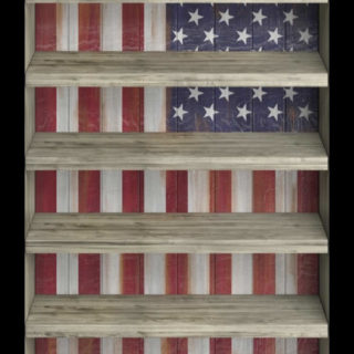 Hoshi rojo pálido estantes de madera América Fondo de pantalla iPhone SE / iPhone5s / 5c / 5