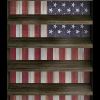 Hoshi rojo pálido estantes de madera América Fondo de pantalla iPhone SE / iPhone5s / 5c / 5