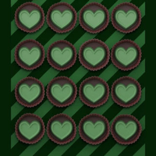 estante del corazón del chocolate verde Fondo de pantalla iPhone SE / iPhone5s / 5c / 5