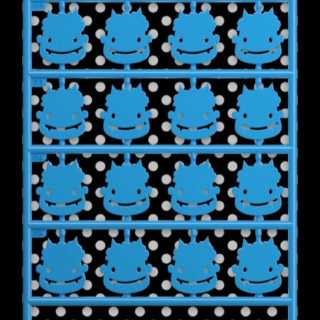 Dot estantería azul-negro carácter demonio Fondo de Pantalla de iPhoneSE / iPhone5s / 5c / 5