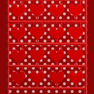 Las mujeres de punto rojo del corazón lindo estante Fondo de pantalla iPhone SE / iPhone5s / 5c / 5