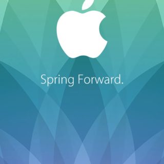 Logo de la manzana del resorte hacia delante. Fondo de pantalla iPhone SE / iPhone5s / 5c / 5