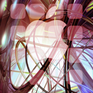 logotipo de estante de las manzanas colorido guay Fondo de Pantalla de iPhoneSE / iPhone5s / 5c / 5
