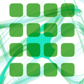 Estante de las manzanas guay del logotipo verde Fondo de pantalla iPhone SE / iPhone5s / 5c / 5