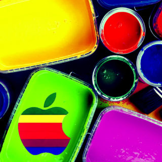 logotipo de la manzana colorida guay Fondo de Pantalla de iPhoneSE / iPhone5s / 5c / 5