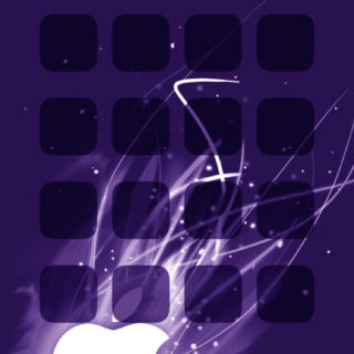 estantería logotipo de la manzana guay de color púrpura Fondo de pantalla iPhone SE / iPhone5s / 5c / 5