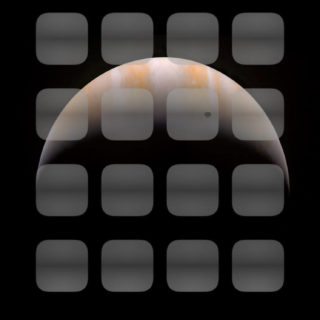 iOS9 planeta negro estante guay Fondo de pantalla iPhone SE / iPhone5s / 5c / 5
