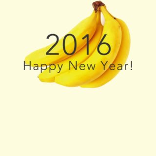feliz año 2016 noticias del plátano fondo de pantalla de color amarillo Fondo de pantalla iPhone SE / iPhone5s / 5c / 5