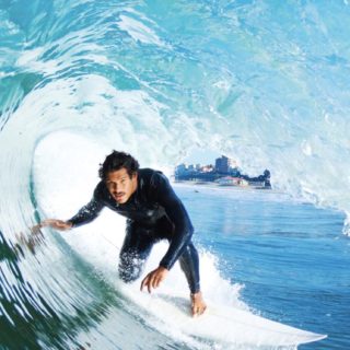 Surfing Uminchu azul Fondo de pantalla iPhone SE / iPhone5s / 5c / 5