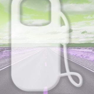 carretera paisaje verde amarillo Fondo de pantalla iPhone SE / iPhone5s / 5c / 5