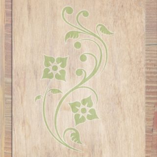 Grano de madera marrón de las hojas verdes Fondo de Pantalla de iPhoneSE / iPhone5s / 5c / 5
