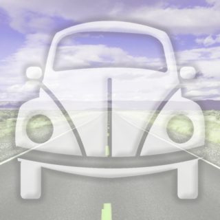 camino del coche paisaje púrpura Fondo de pantalla iPhone SE / iPhone5s / 5c / 5