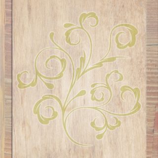 Grano de madera marrón de las hojas verde amarillo Fondo de Pantalla de iPhoneSE / iPhone5s / 5c / 5