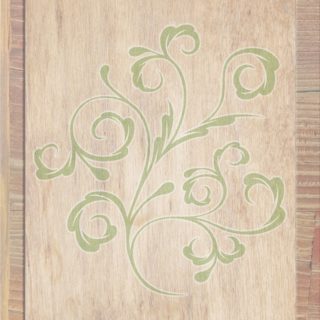 Grano de madera marrón de las hojas verdes Fondo de pantalla iPhone SE / iPhone5s / 5c / 5