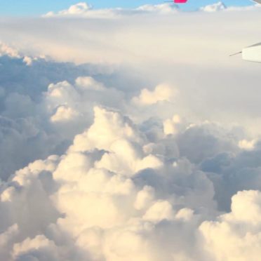 Cielo nubes avión Fondo de Pantalla de iPhone6s / iPhone6