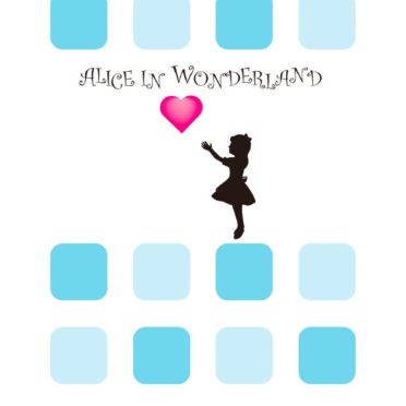 estantería azul Alice Mujeres para el melocotón del corazón Fondo de Pantalla de iPhone6s / iPhone6