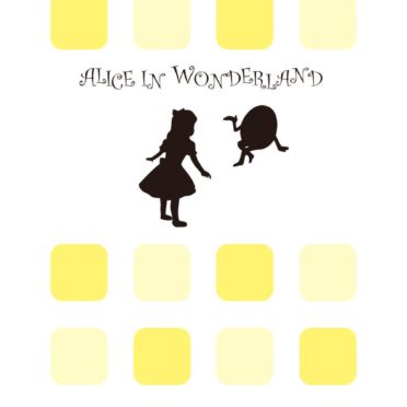 estantería amarilla Alice para las niñas Fondo de Pantalla de iPhone6s / iPhone6