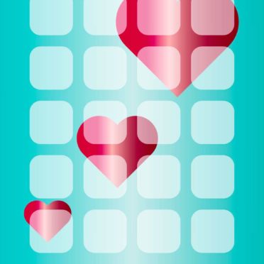 estantería azul del corazón para las niñas Fondo de Pantalla de iPhone6s / iPhone6