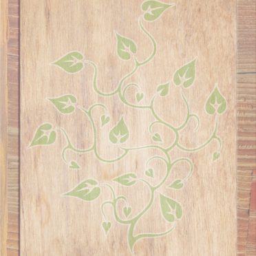 Grano de madera marrón de las hojas verdes Fondo de Pantalla de iPhone6s / iPhone6