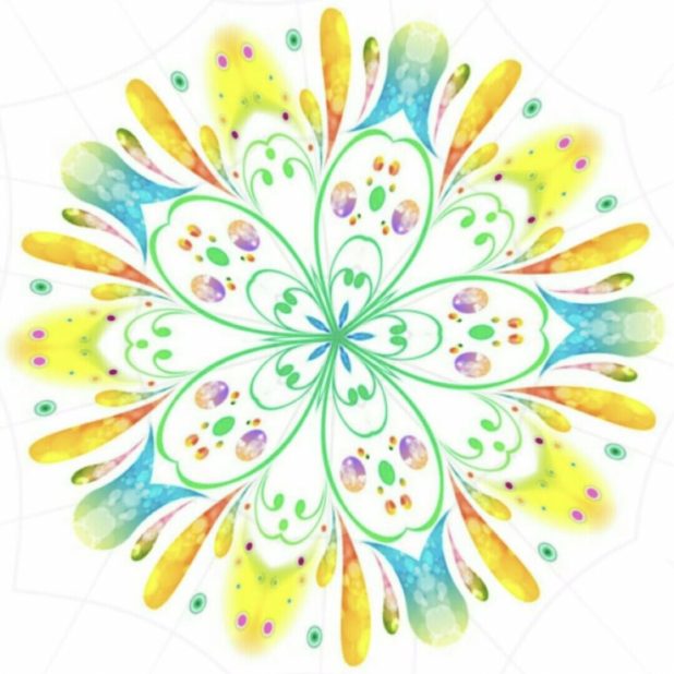 Círculo floral Fondo de Pantalla de iPhone6sPlus / iPhone6Plus