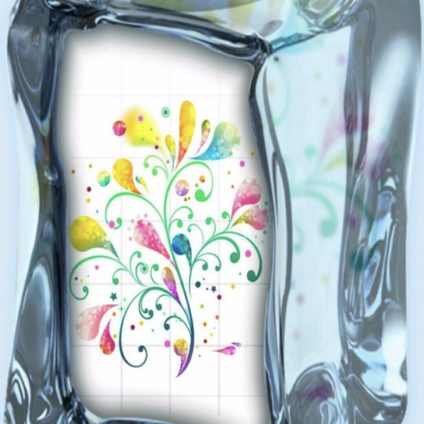 Cubo de flores Fondo de Pantalla de iPhone6sPlus / iPhone6Plus