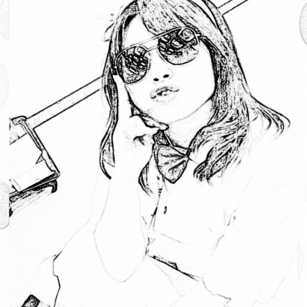 Chica dibujo de dibujo Fondo de Pantalla de iPhone6sPlus / iPhone6Plus
