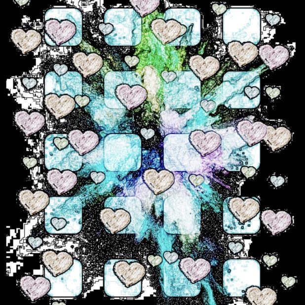 Corazón del bosquejo Fondo de Pantalla de iPhone6sPlus / iPhone6Plus