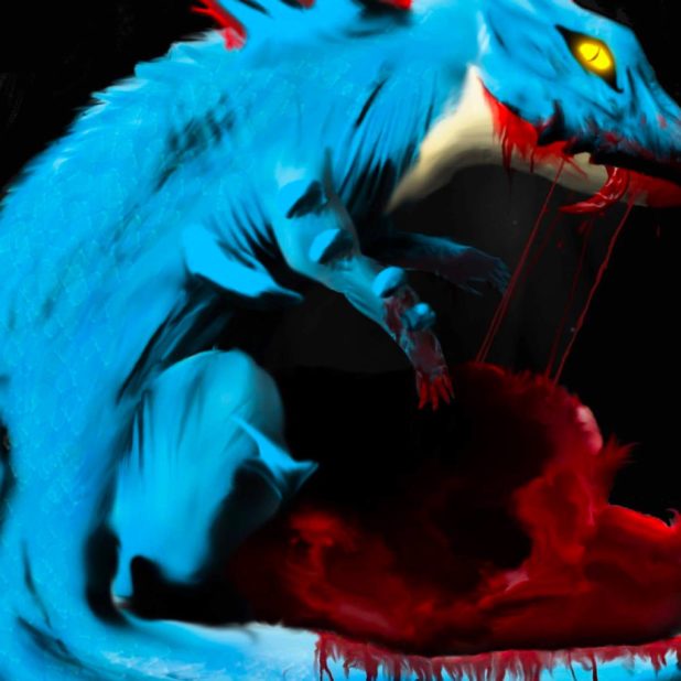 Carácter azul del dragón Fondo de Pantalla de iPhone6sPlus / iPhone6Plus