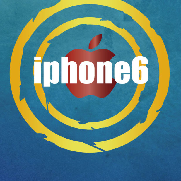 logotipo de la manzana azul iPhone6 Fondo de Pantalla de iPhone6sPlus / iPhone6Plus