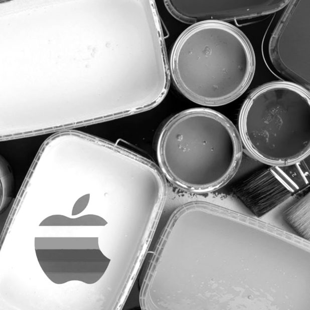 logotipo de la manzana guay en blanco y negro Fondo de Pantalla de iPhone6sPlus / iPhone6Plus