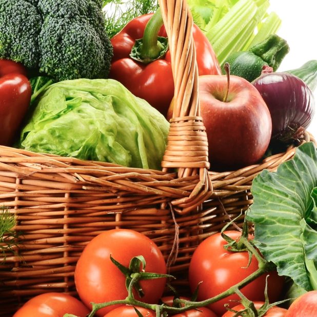 Hortalizas, alimentos verde rojo colorido Fondo de Pantalla de iPhone6sPlus / iPhone6Plus