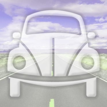 camino del coche paisaje púrpura Fondo de Pantalla de iPhone7