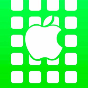 estantería logotipo de la manzana verde Fondo de Pantalla de iPhone7