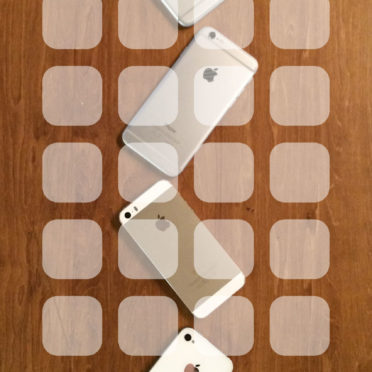 iPhone4S, iPhone5s, iPhone6, iPhone6Plus, logotipo de Apple tabla de madera estante marrón Fondo de Pantalla de iPhone7