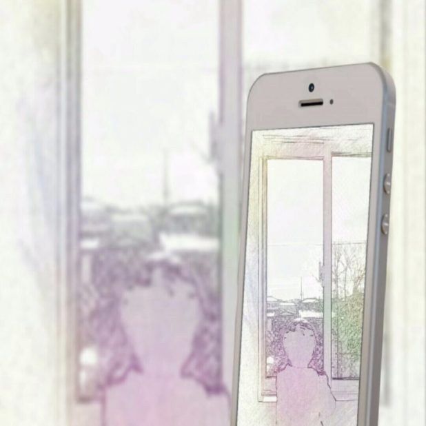 smartphone de la ventana Fondo de Pantalla de iPhone7Plus