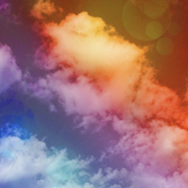 Nubes Arco Iris Fondo de Pantalla de iPhone7Plus